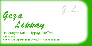 geza lippay business card